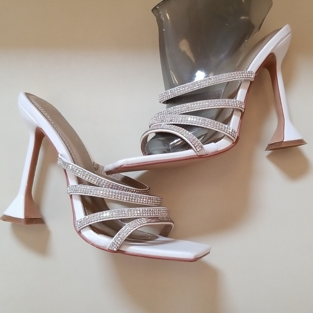 OH POLLY white/crystal high heels
